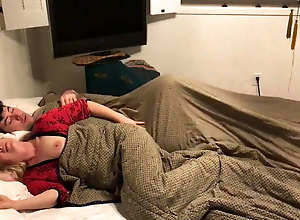 Sexy Stepmom shares bed with stepson