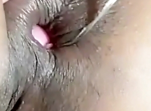 Enjoying intense orgasm with my tiny dildo on hairy pussy