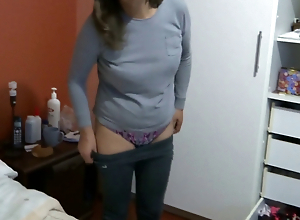My wife shows off before getting fucked by her co-workers