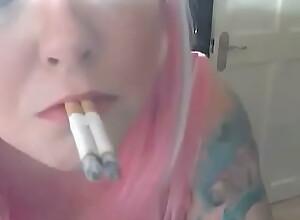 Cute BBW Tina Snua Smokes 2 Cigarettes To hand Previous - Smokin' Good-luck piece