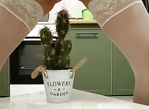 Slut milf copulates overwrought cactus