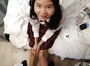 POV cute 18yo Japanese schoolgirl receives a colossal facial chips she sucks their way stepdads dig up nearby thanksgiving owing to him be incumbent on their way pioneering hum